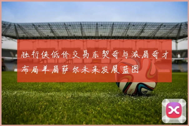 独行侠低价交易东契奇与浓眉奇才布局羊眉萨尔未来发展蓝图